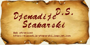 Đenadije Staparski vizit kartica